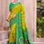 olive silk saree with blouse piece