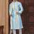 Mint blue imported jackard kurta and pajama for mens