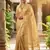 beige art silk saree with blouse piece