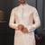 Light orenge & cream imported jackard kurta and pajama for mens