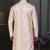 Light orenge & cream imported jackard kurta and pajama for mens