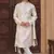 Light peach imported jackard kurta and pajama for mens