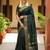 d green art silk saree with blouse piece
