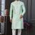 Mint green imported jackard kurta and pajama for mens