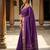 purple art silk saree with blouse piece
