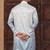 Blue & off white pewor silk kurta and pajama for mens