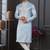 Light sky blue pewor silk kurta and pajama for mens