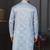 Light sky blue pewor silk kurta and pajama for mens