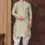 C green banarasi jackard kurta and pajama for mens