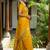yellow art silk saree with blouse piece