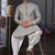 Gray  banarasi jackard kurta and pajama for mens