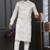 Cream pewor silk kurta and pajama for mens