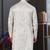 Cream pewor silk kurta and pajama for mens