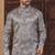 Grey pewor silk kurta and pajama for mens
