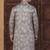 Grey pewor silk kurta and pajama for mens