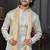 Cream pewor silk kurta and pajama for mens