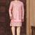 Pink super silk and banarasi silk indowestern for mens