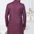 Purple imported shoft silk indowestern for mens