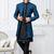 blue & black imported silk and banarasi silk indowestern for mens