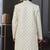 Cream colour malai silk and imported silk indowestern for mens