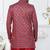 Maroon   banarasi silk indowestern for mens
