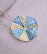 Women   s geometric disc necklace set with earrings | trendy multicolor fashion jewelry