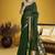 dark green pure munga silk blend handloom weaving saree