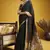 black pure munga silk blend handloom weaving saree