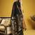 black pure munga silk blend handloom weaving saree