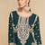 Designer chinon green straight suit for women pakistani style