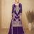 Designer chinon purple straight suit for women pakistani style