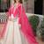 Dazzling Pink Thread Embroidered Silk Function Wear Gown With Dupatta
