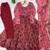 maroon presenting ajrak print anarkali suit 