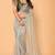 Pretty Designer Plain  Jimmy Choo Twill net Saree with Unstitched Plain Blouse Piece