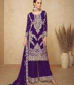 Indigo chinon  wedding suits