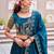 Beautiful Blue Thread Embroidered Silk Wedding Lehenga Choli