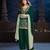 Peacock green dola silk  wedding suits