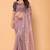 Pretty Designer Plain  Jimmy Choo Twill net Saree with Unstitched Plain Blouse Piece
