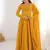 yellow georgette anarkali gown plus size