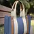 Anekaant sutra soil navy blue canvas colorblocked handheld bag