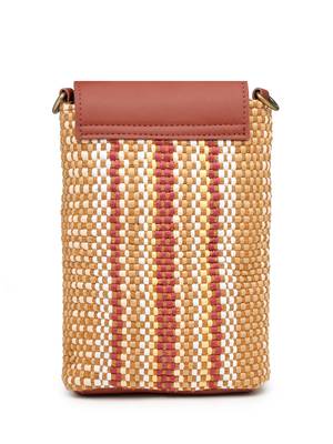  earth knots tan jute striped mini sling bag 6