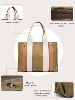 Anekaant sutra soil olive green canvas colorblocked handheld bag 4