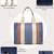 Anekaant sutra soil navy blue canvas colorblocked handheld bag