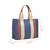 Anekaant sutra soil navy blue canvas colorblocked handheld bag