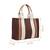 Anekaant sutra soil coffee brown canvas colorblocked handheld bag