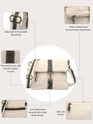 timber & thread off white jute solid sling bag 4