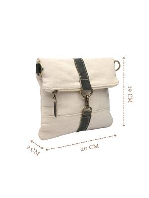  timber & thread off white jute solid sling bag 5