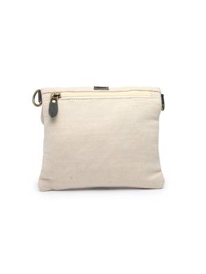  timber & thread off white jute solid sling bag 6