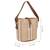 Anekaant earth knots brown jute striped handheld bag