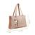 Anekaant earth edit beige jacquard geometric tote bag